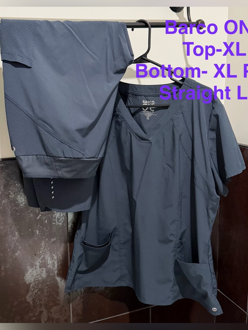 Barco ONE-Women’s V-Neck Scrub Set in Slate Grey